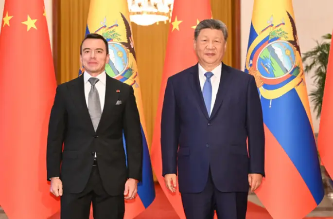 Xi Jinping, Ekvador Devlet Başkanı Noboa ile bir araya geldi